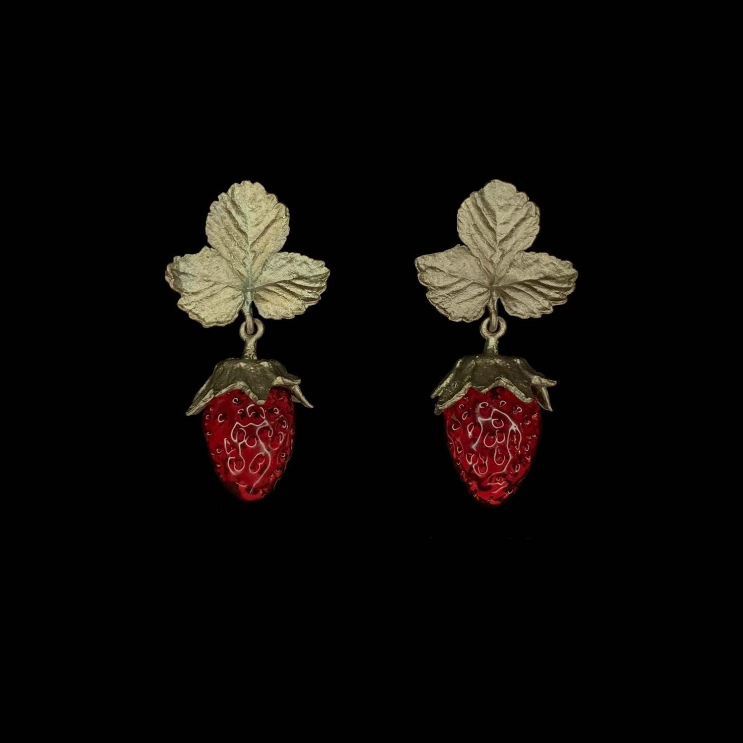 Strawberry Earrings - Post - Michael Michaud Jewellery