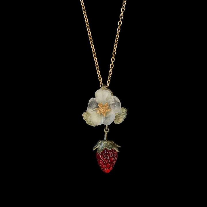 Strawberry Pendant - Single Drop Flower - Michael Michaud Jewellery