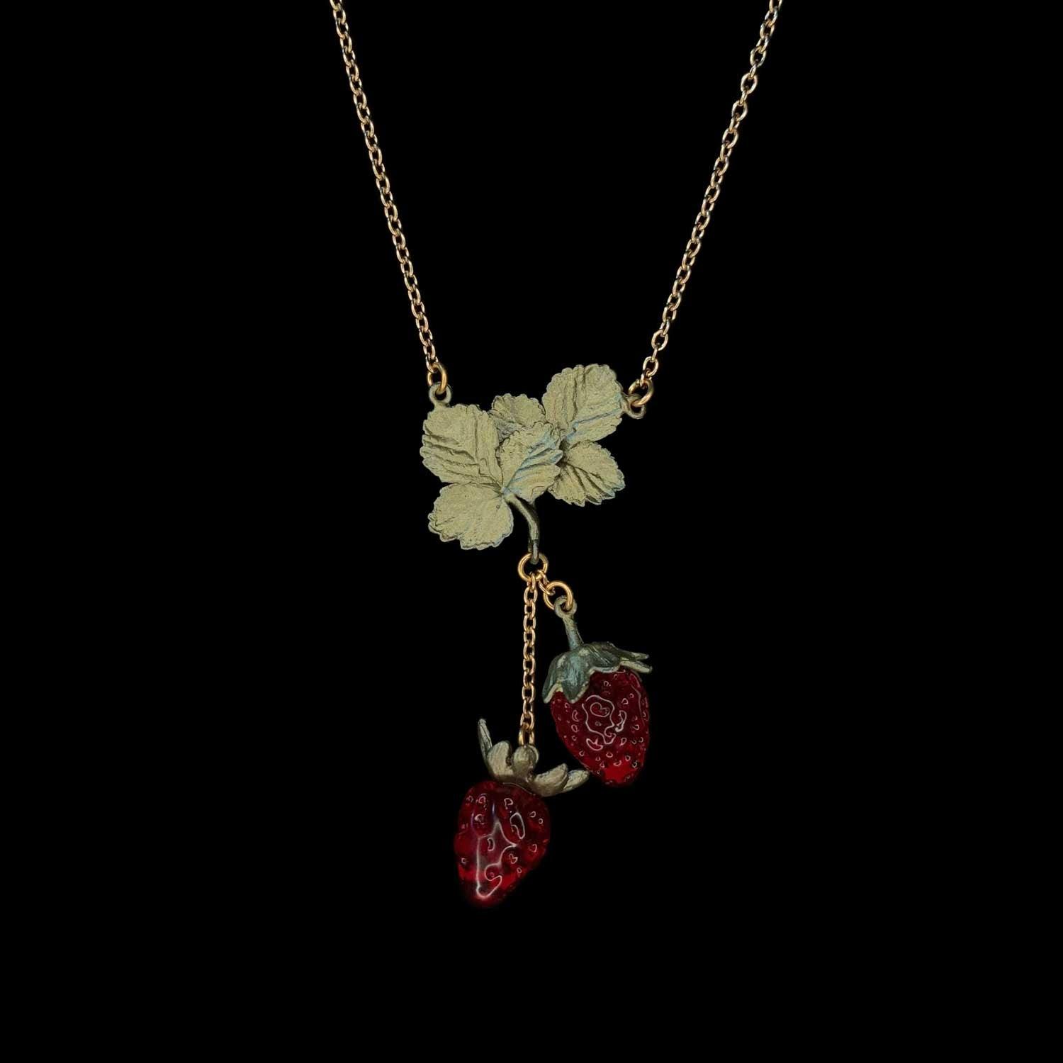 Strawberry Pendant - Double Drop - Michael Michaud Jewellery