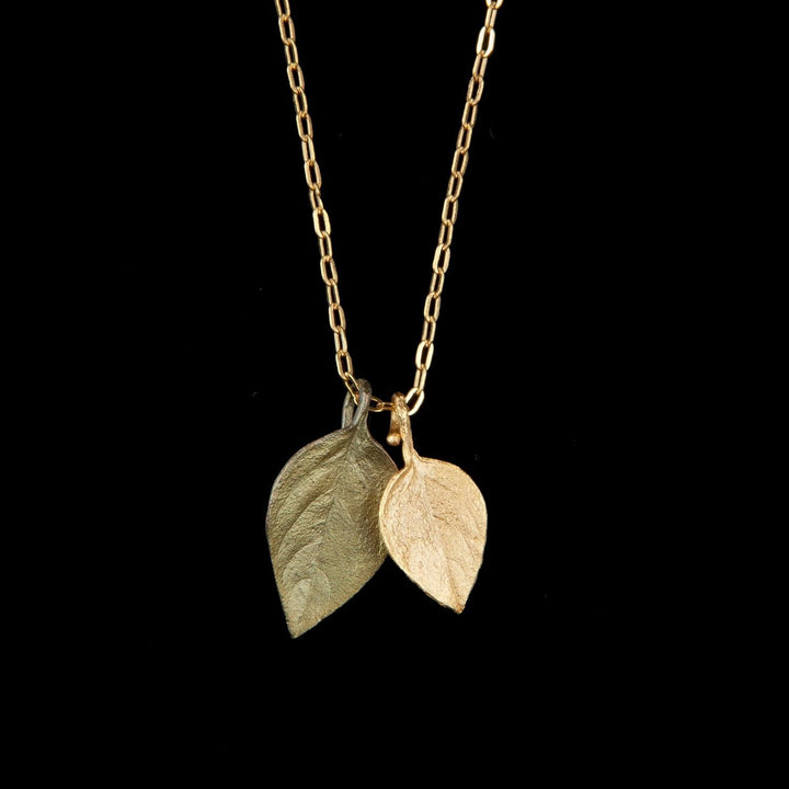 Sweet Basil Pendant - Two Tone Leaves - Michael Michaud Jewellery