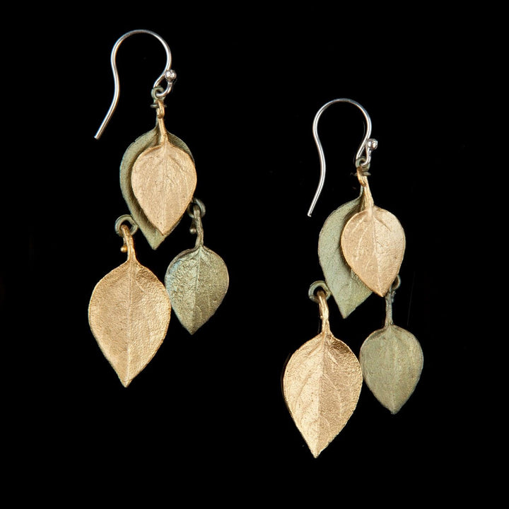 Sweet Basil Earrings - Two Tone Shower Drop - Michael Michaud Jewellery