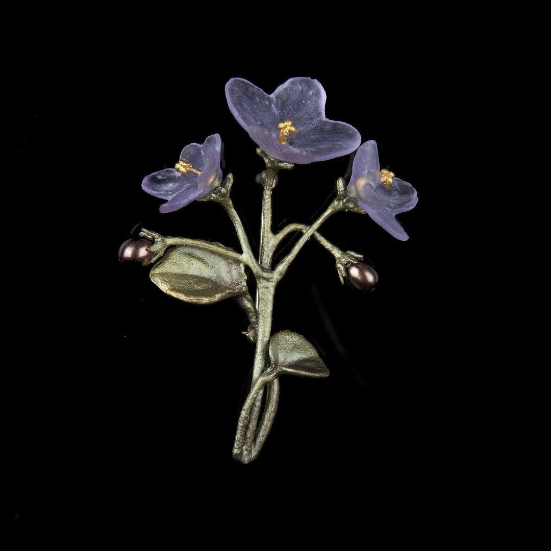 African Violet Brooch - Michael Michaud Jewellery