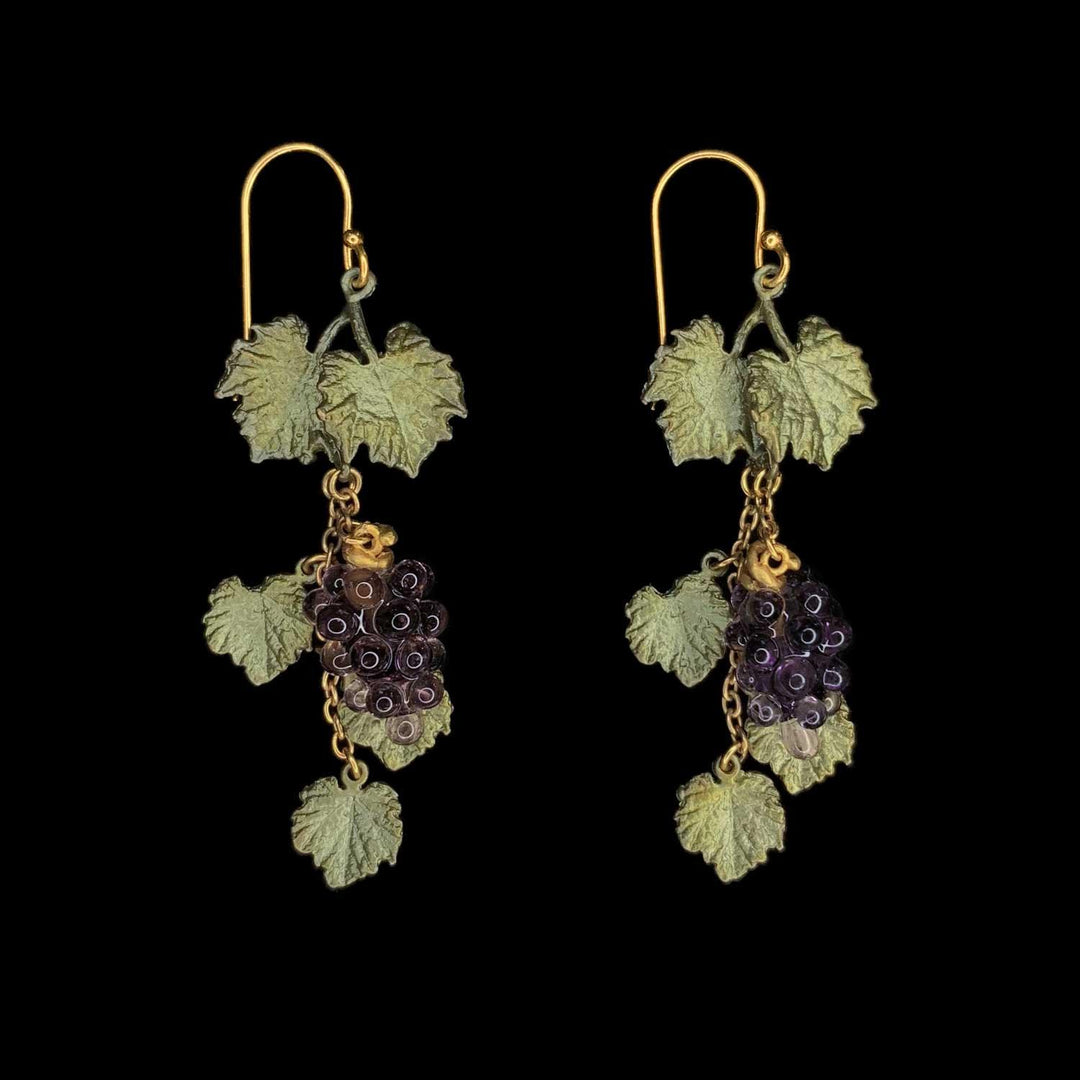 Wild Grape Vine Earrings - Dangle Wire - Michael Michaud Jewellery