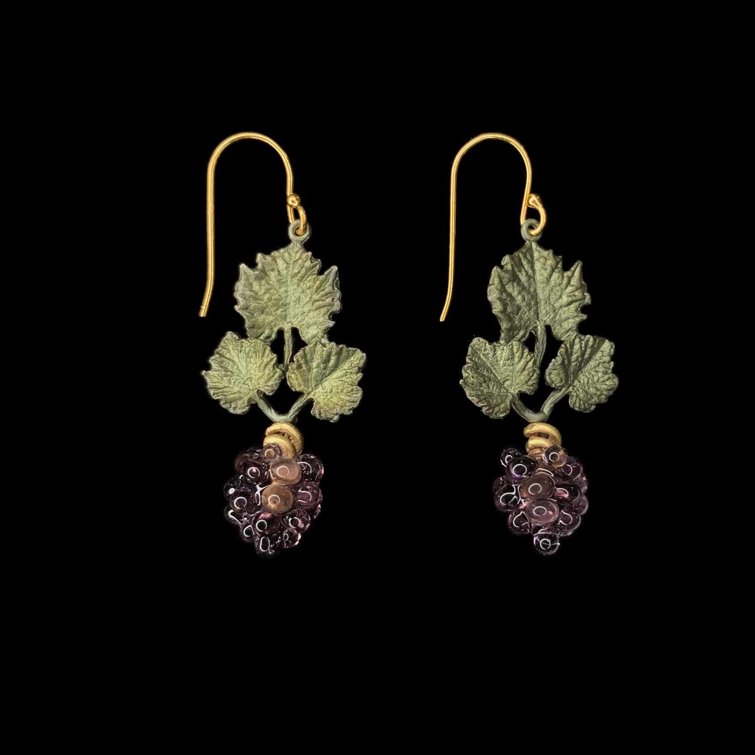 Wild Grape Vine Earrings - Wire - Michael Michaud Jewellery