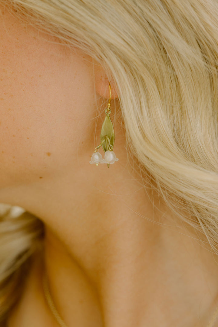 Lily of the Valley Earrings - 2-Flower Wire