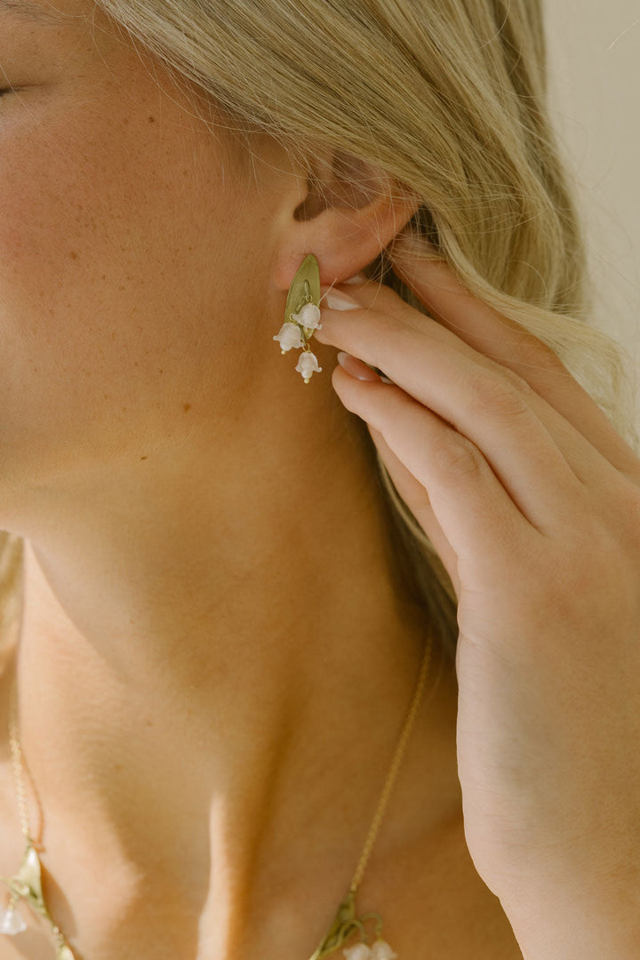 Lily of the Valley Earrings - Hoop Post