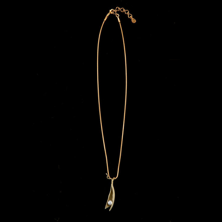 Pea Pod Pendant - 1 Pearl