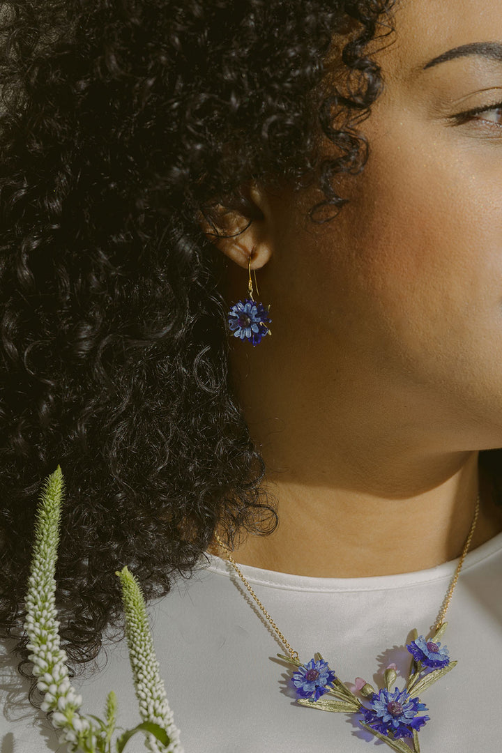 Cornflower Earrings - Wire