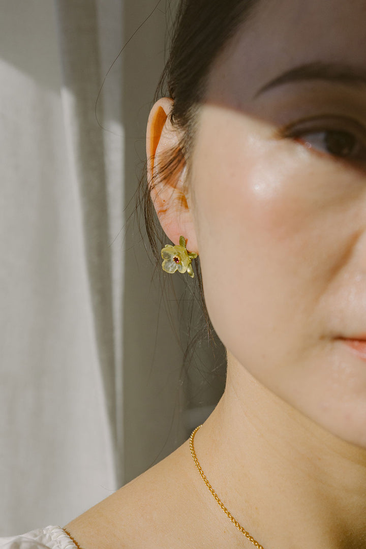 French Bouquet Earrings - Post Yellow