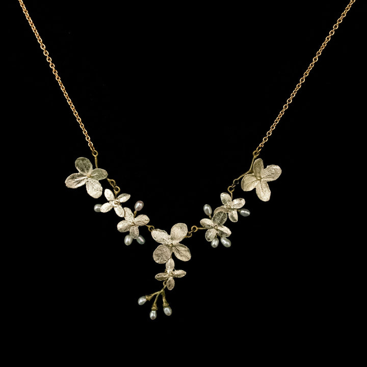 White Hydrangea Necklace