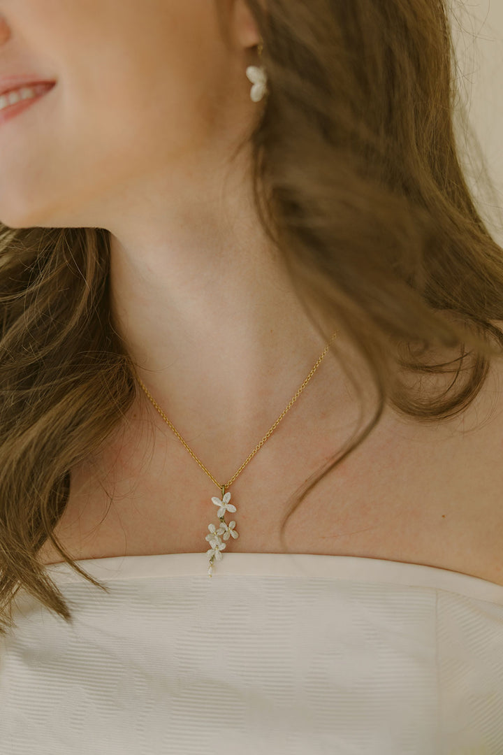 White Hydrangea Pendant