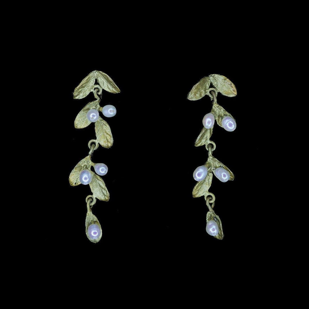 Petite Leaf Earrings - Long Post - Michael Michaud Jewellery