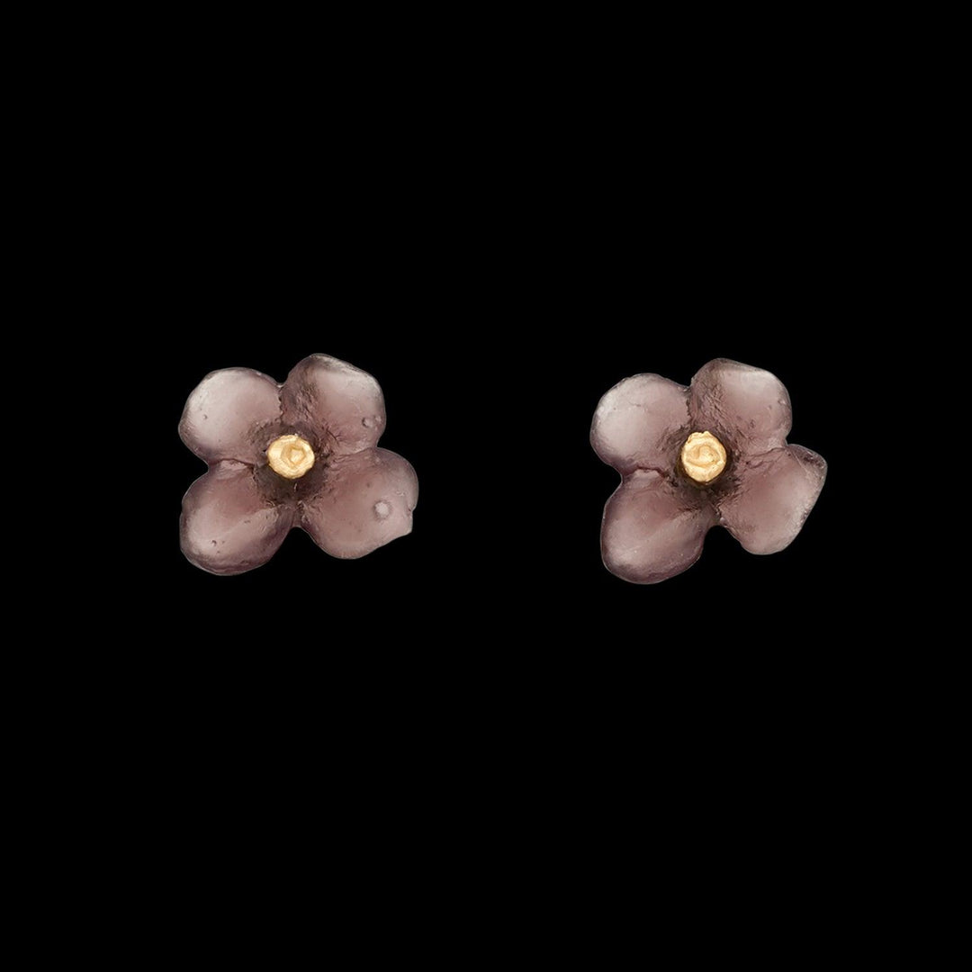 Wood of Life Earrings - Flower Post - Michael Michaud Jewellery