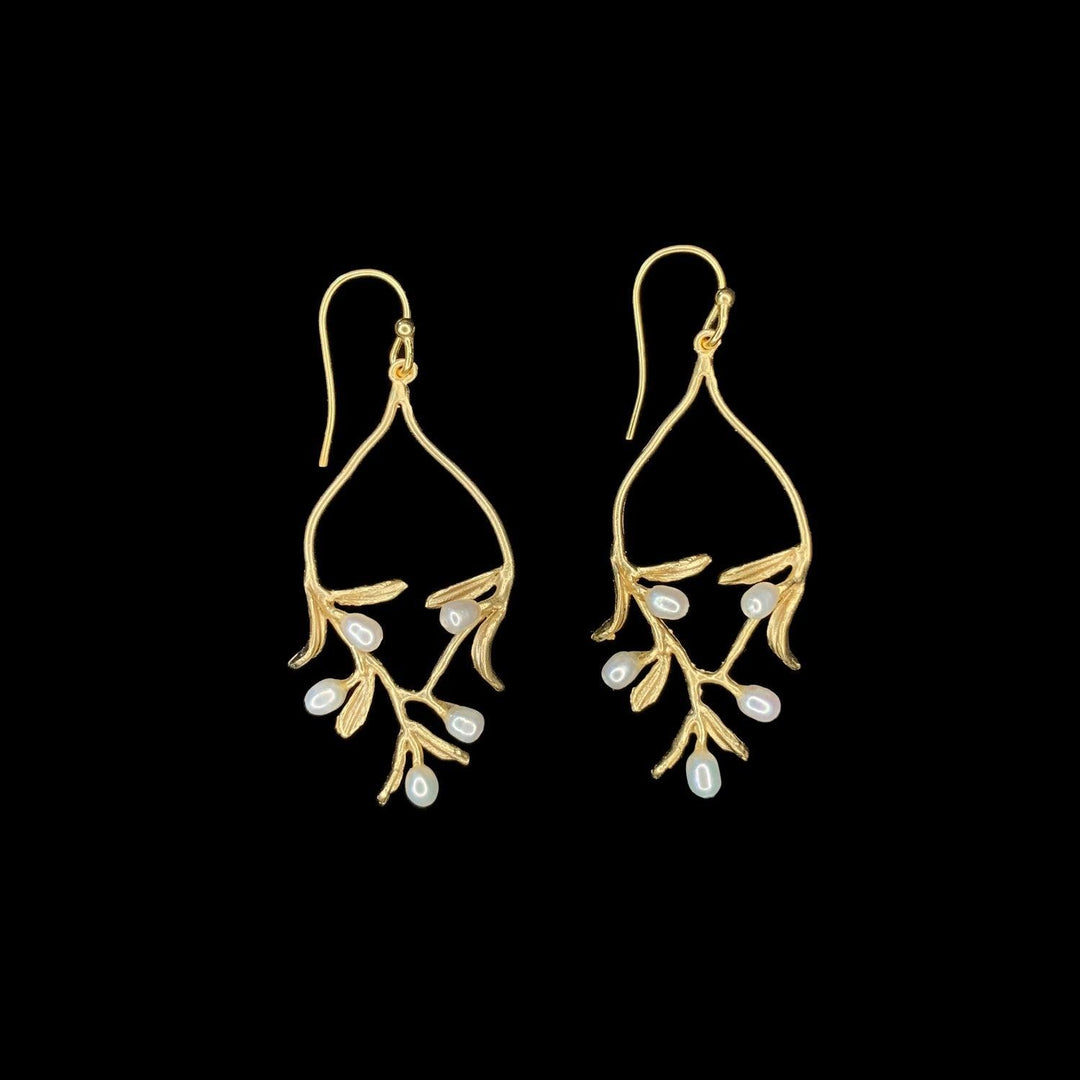 Fine Night Willow Earrings - Wire Drop - Michael Michaud Jewellery