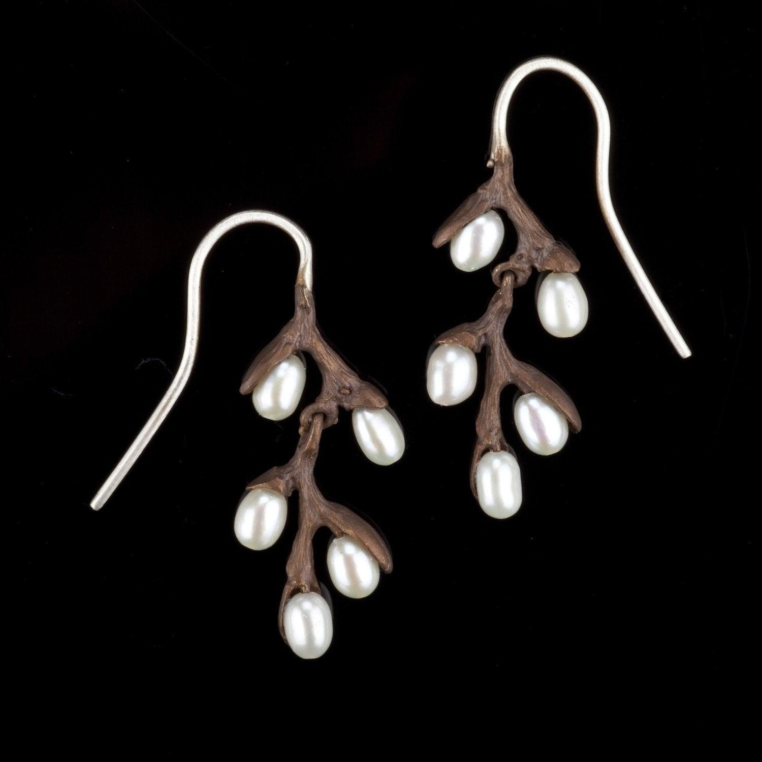 Pussy Willow Earrings - Wire Drop - Michael Michaud Jewellery