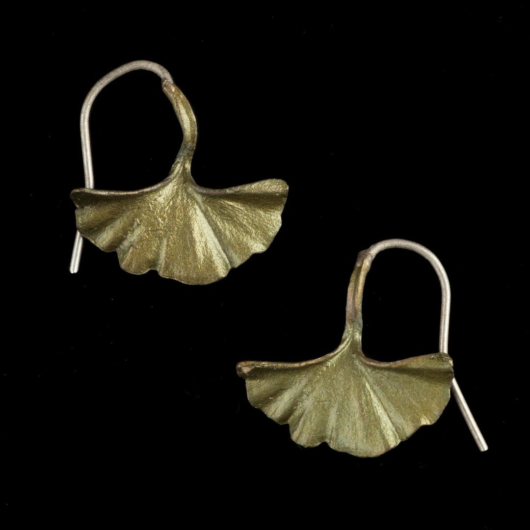 Ginkgo Earrings - Single Leaf - Michael Michaud Jewellery