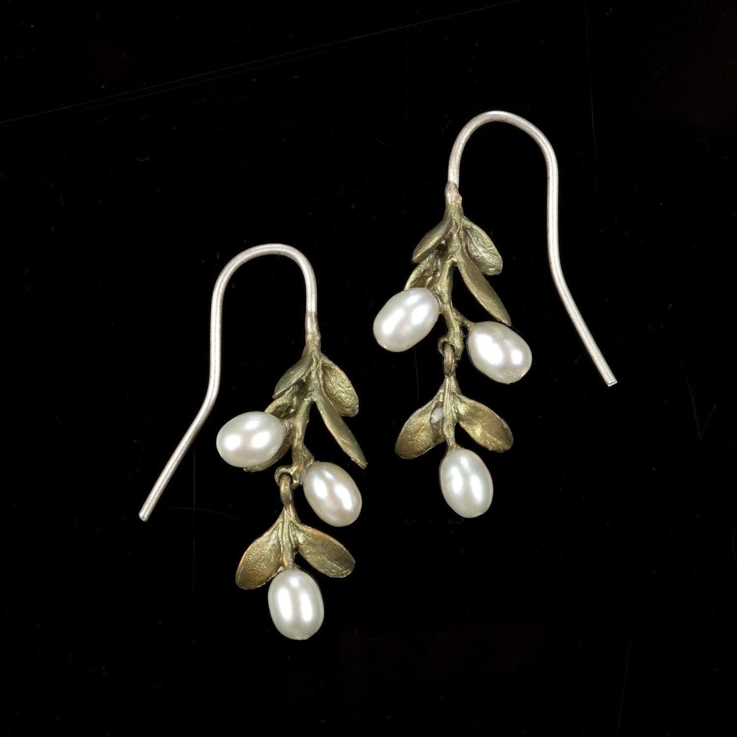 Boxwood Earrings - Wire Drop - Michael Michaud Jewellery