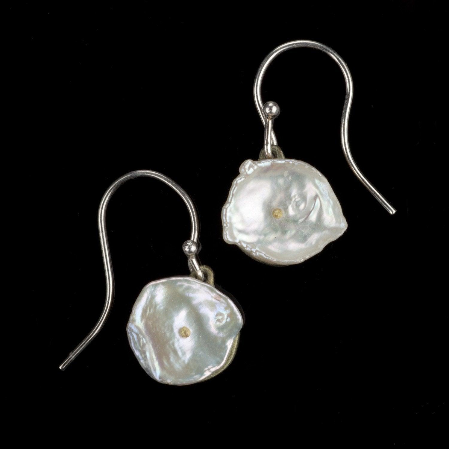 Silver Dollar Earrings - Wire Drop - Michael Michaud Jewellery