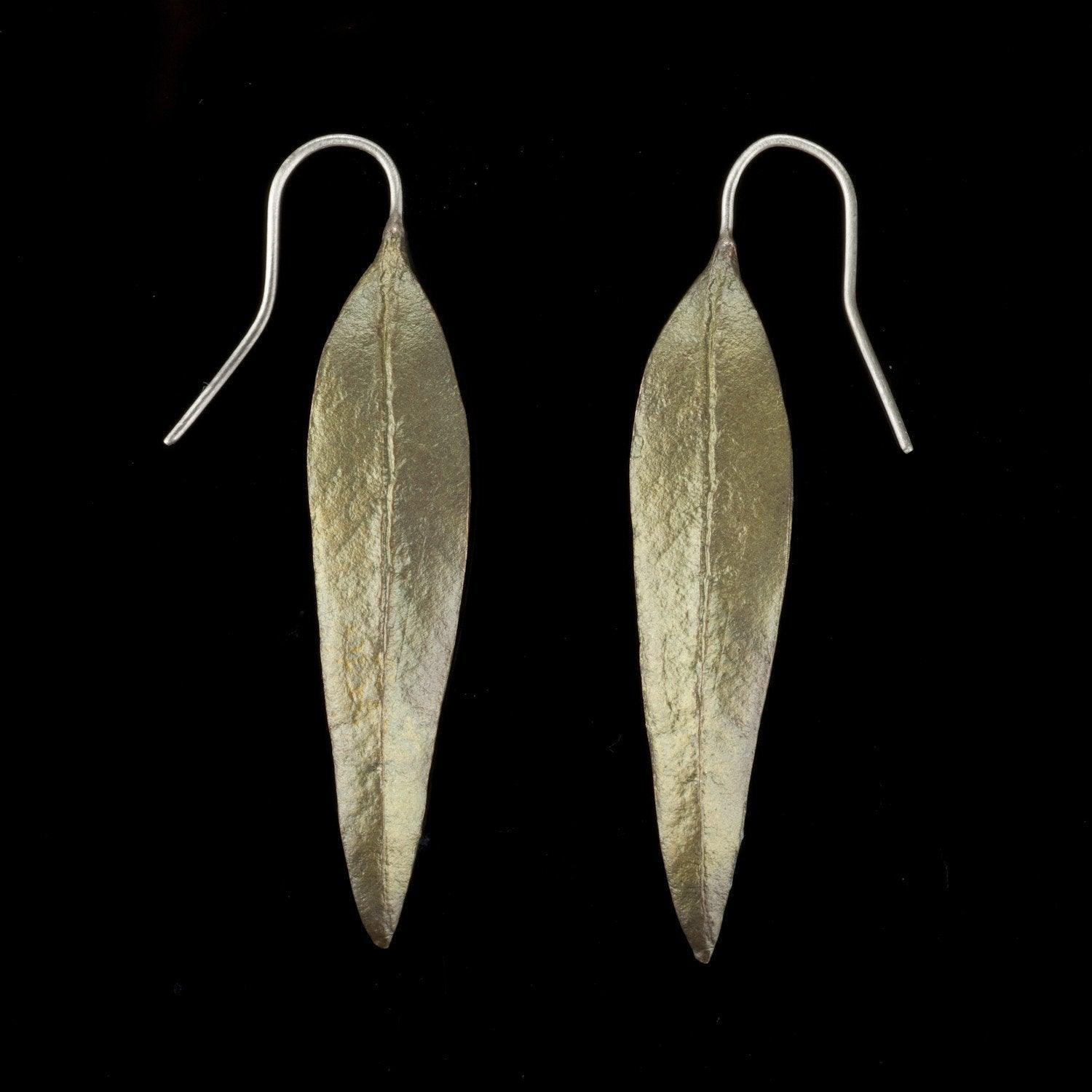 Eucalyptus Earrings - Long Leaf - Michael Michaud Jewellery