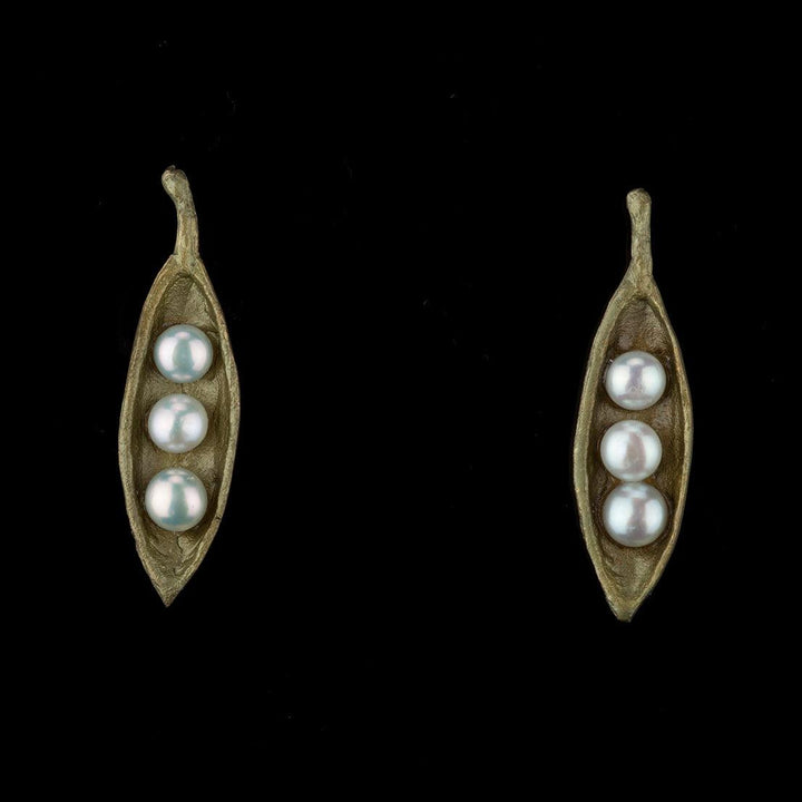 Pea Pod Earrings - Petite Post - Michael Michaud Jewellery