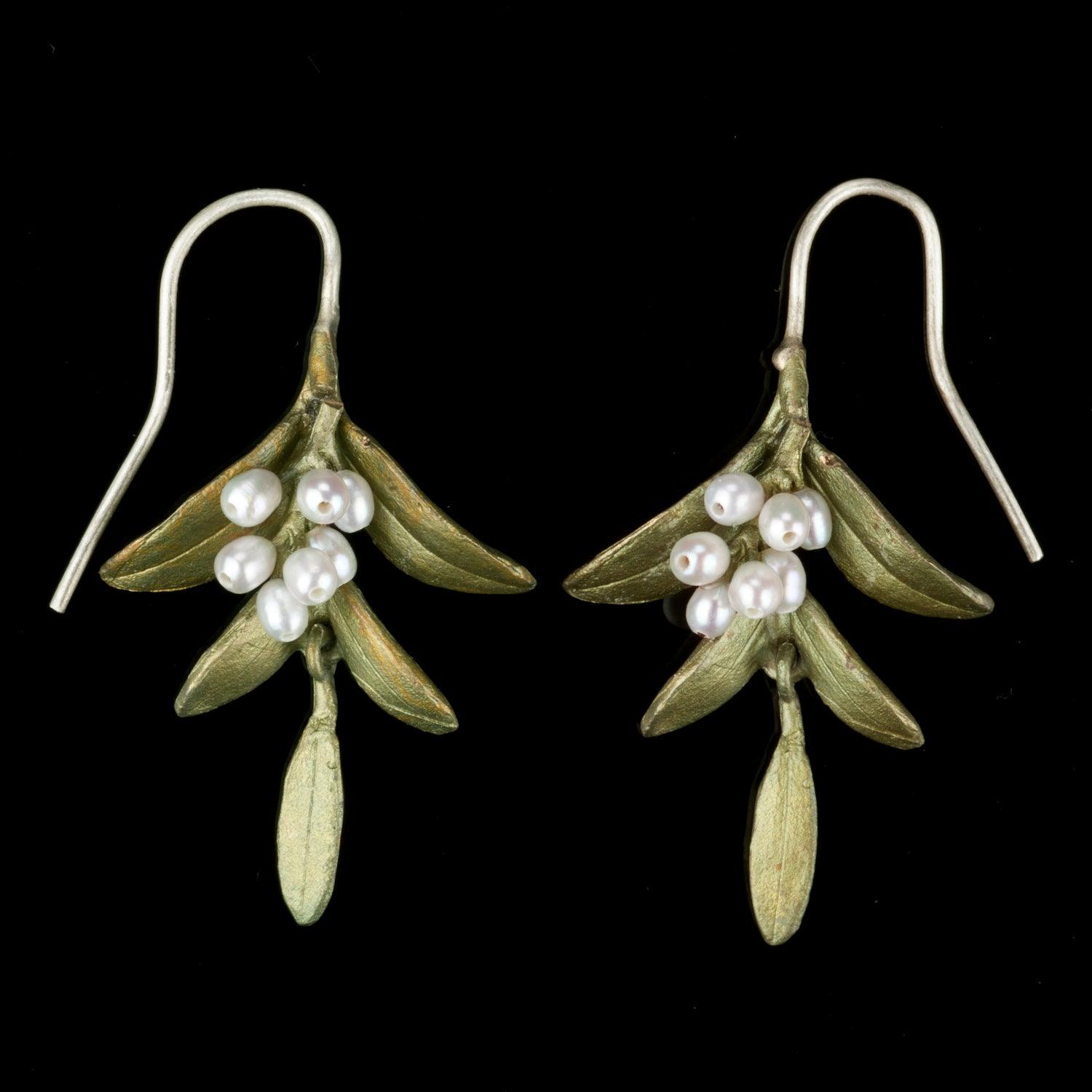 Flowering Myrtle Earrings - Wire Drop - Michael Michaud Jewellery