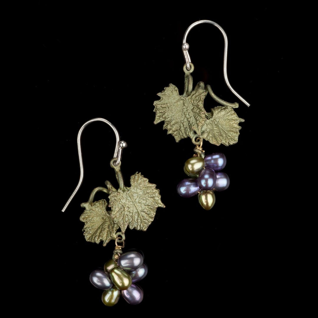 Grape Vines Earrings - Wire Drop - Michael Michaud Jewellery