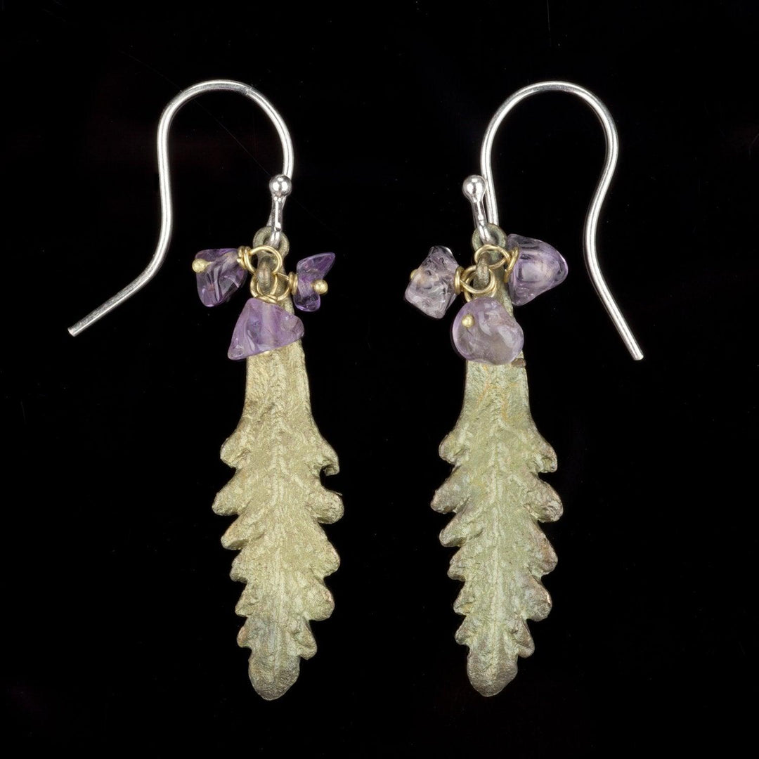 French Lavender Earrings - Amethyst Wire - Michael Michaud Jewellery