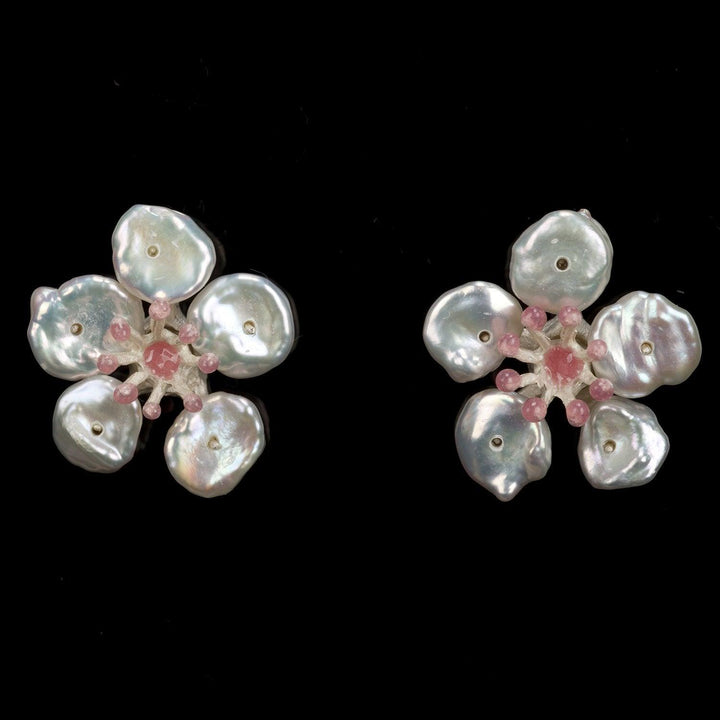 Cherry Blossom Earrings - Flower Post - Michael Michaud Jewellery