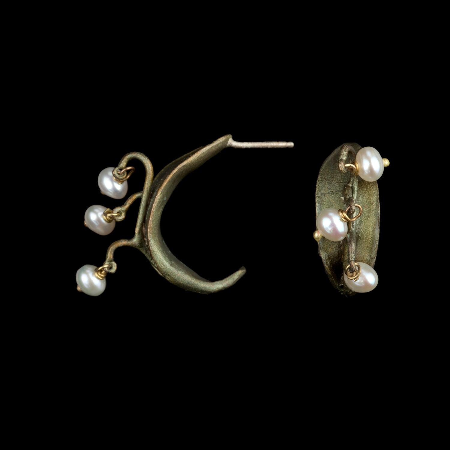 Lily of the Valley Earrings - Hoop - Michael Michaud Jewellery