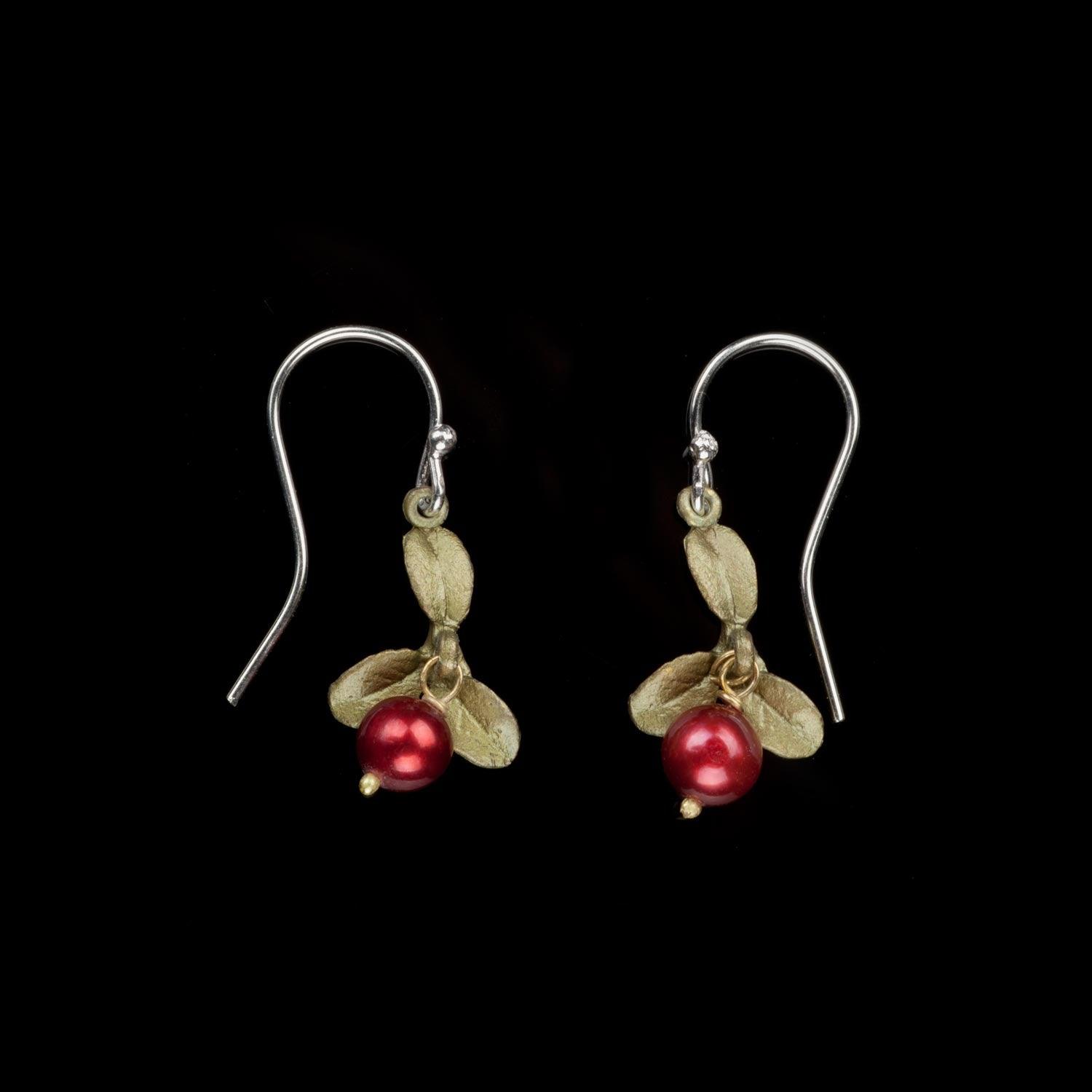 Cranberry Earrings - Wire Drop - Michael Michaud Jewellery
