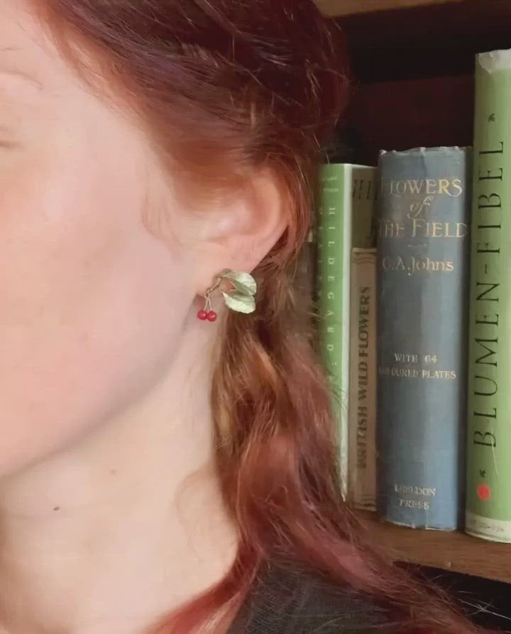 Cherry Post Earrings