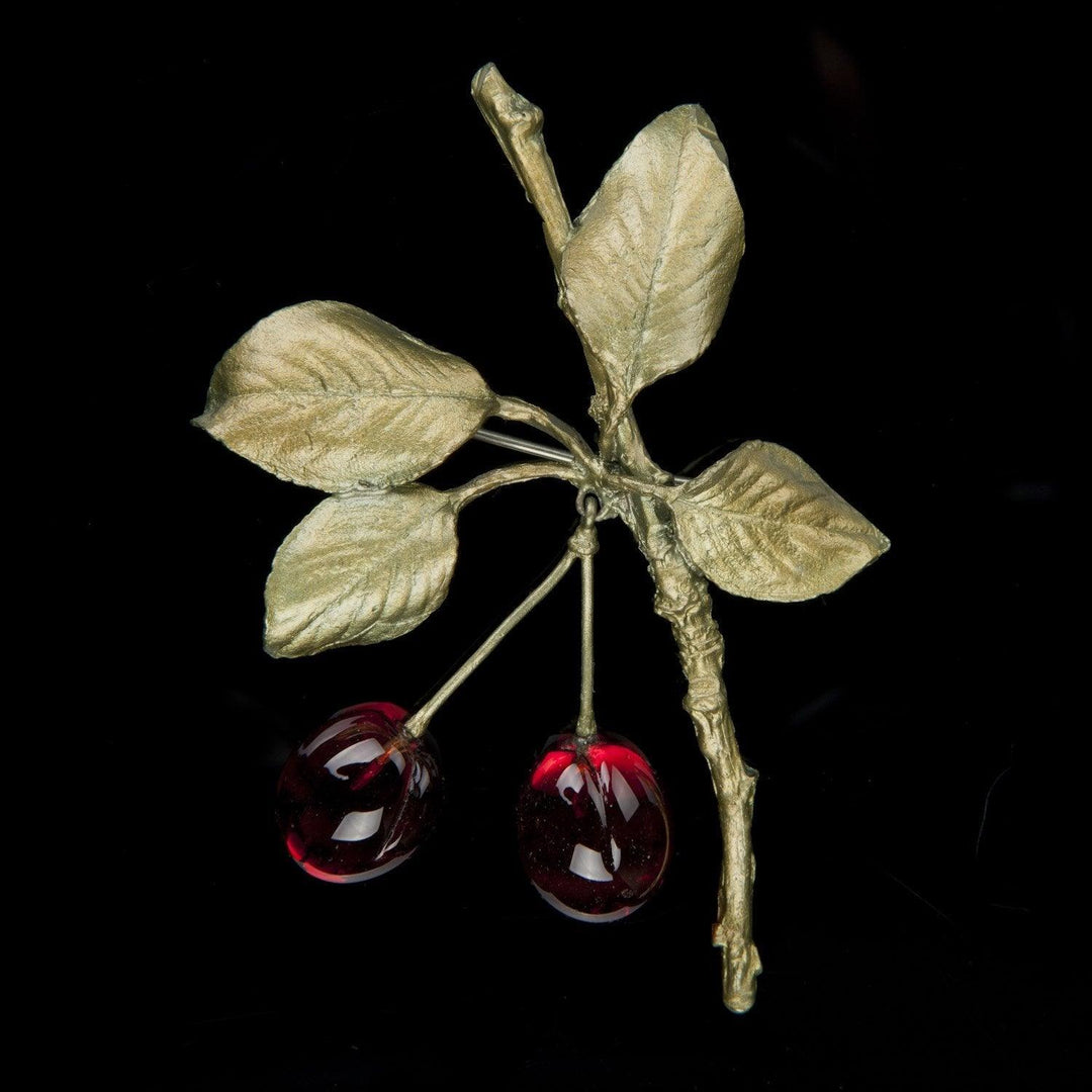 Morello Cherry Brooch - Michael Michaud Jewellery