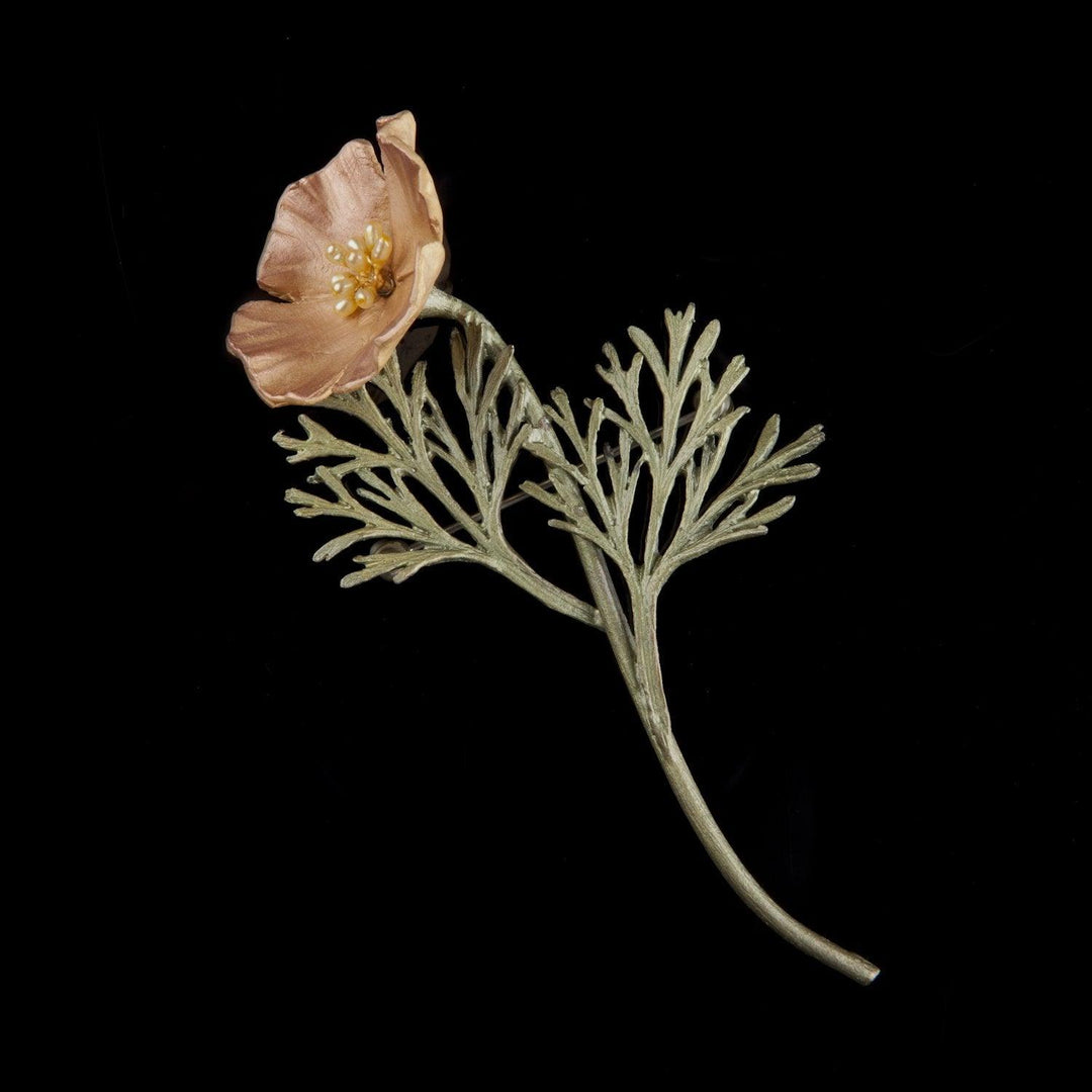 California Poppy Brooch - Michael Michaud Jewellery