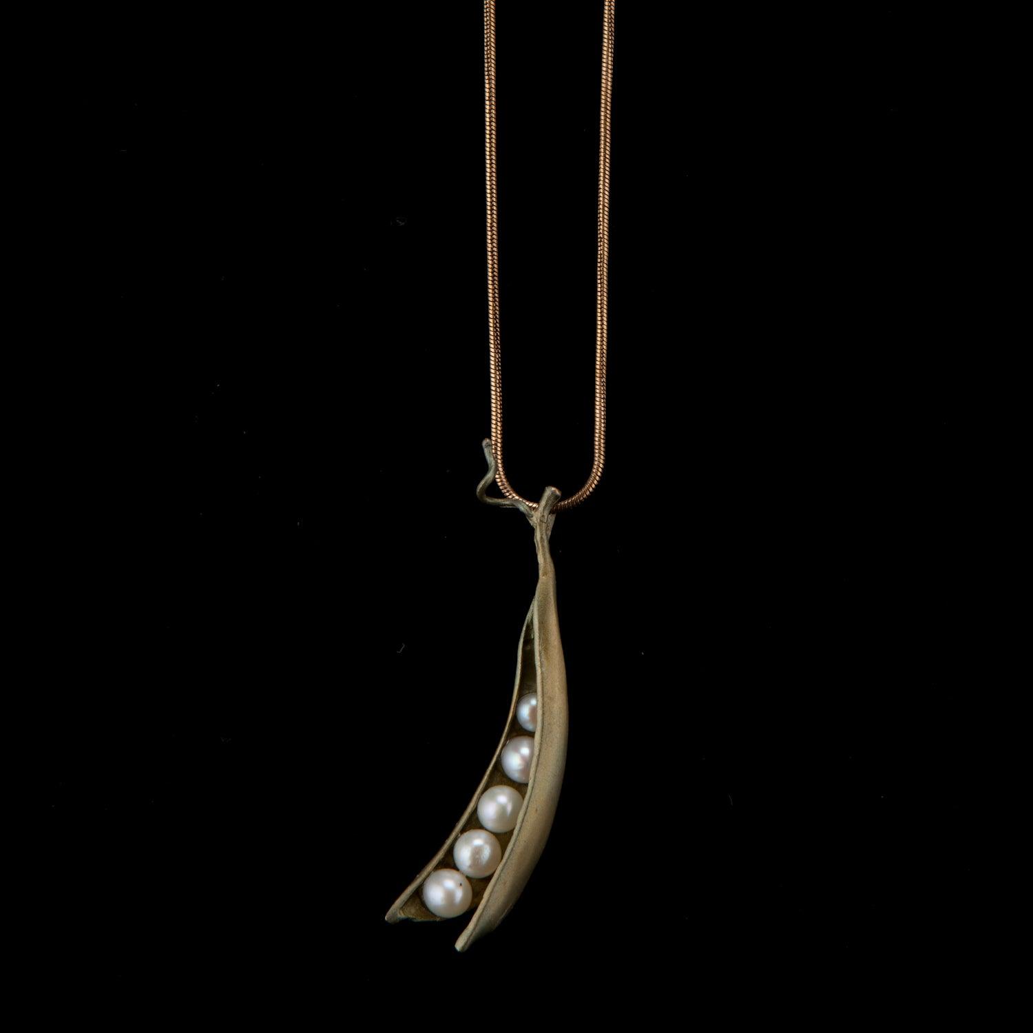 Pea Pod Pendant - 5 Pearls - Michael Michaud Jewellery