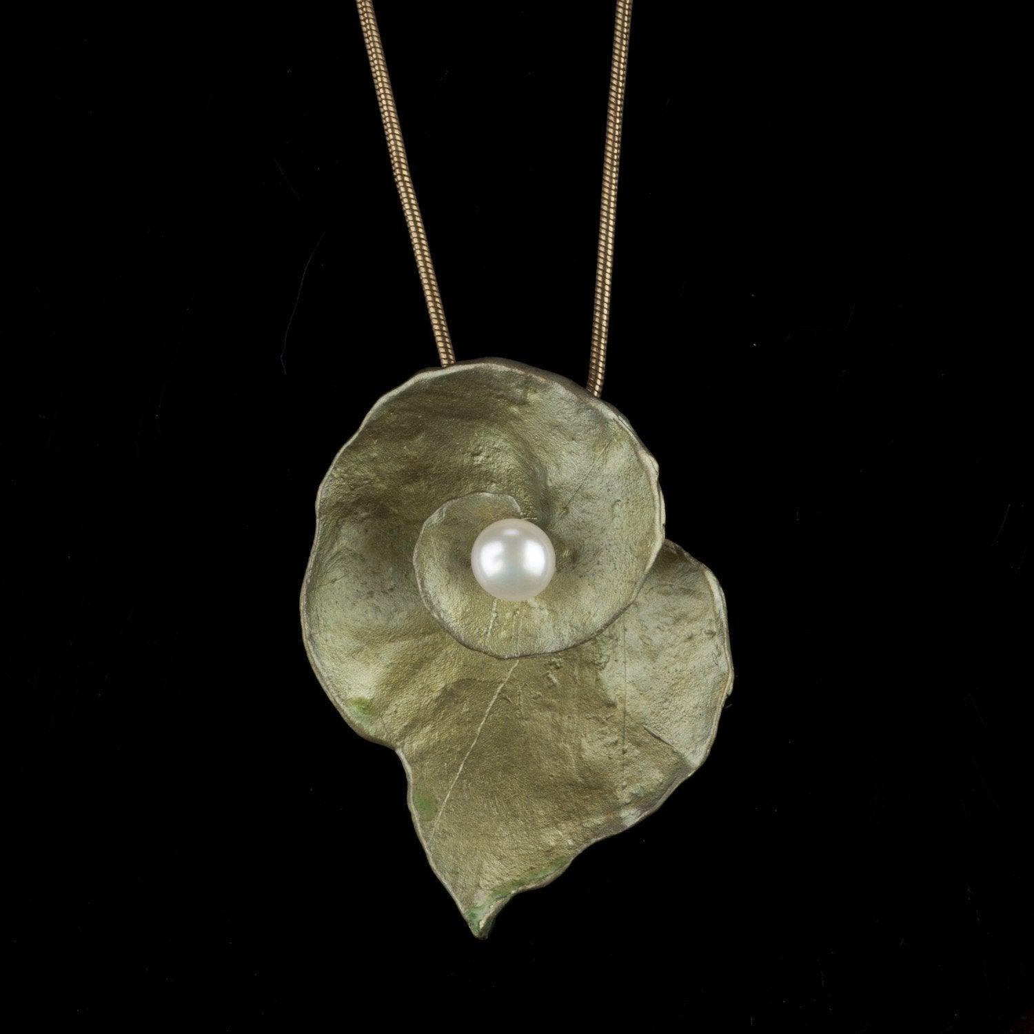 Spiral Geranium Long Chain Necklace - Michael Michaud Jewellery