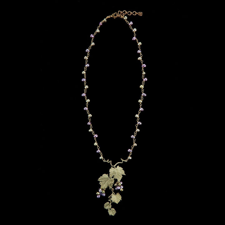 Grape Vines Necklace - Single Pearl - Michael Michaud Jewellery