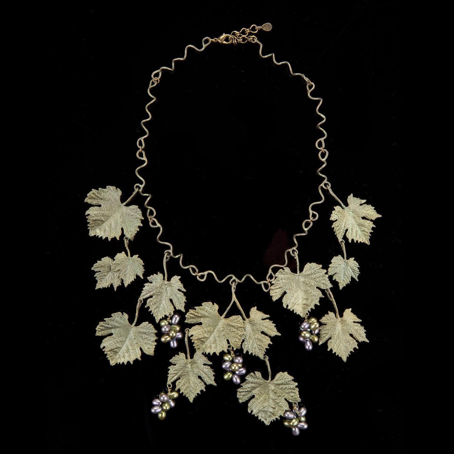 Grape Vines Necklace - Large Leaves - Michael Michaud Jewellery
