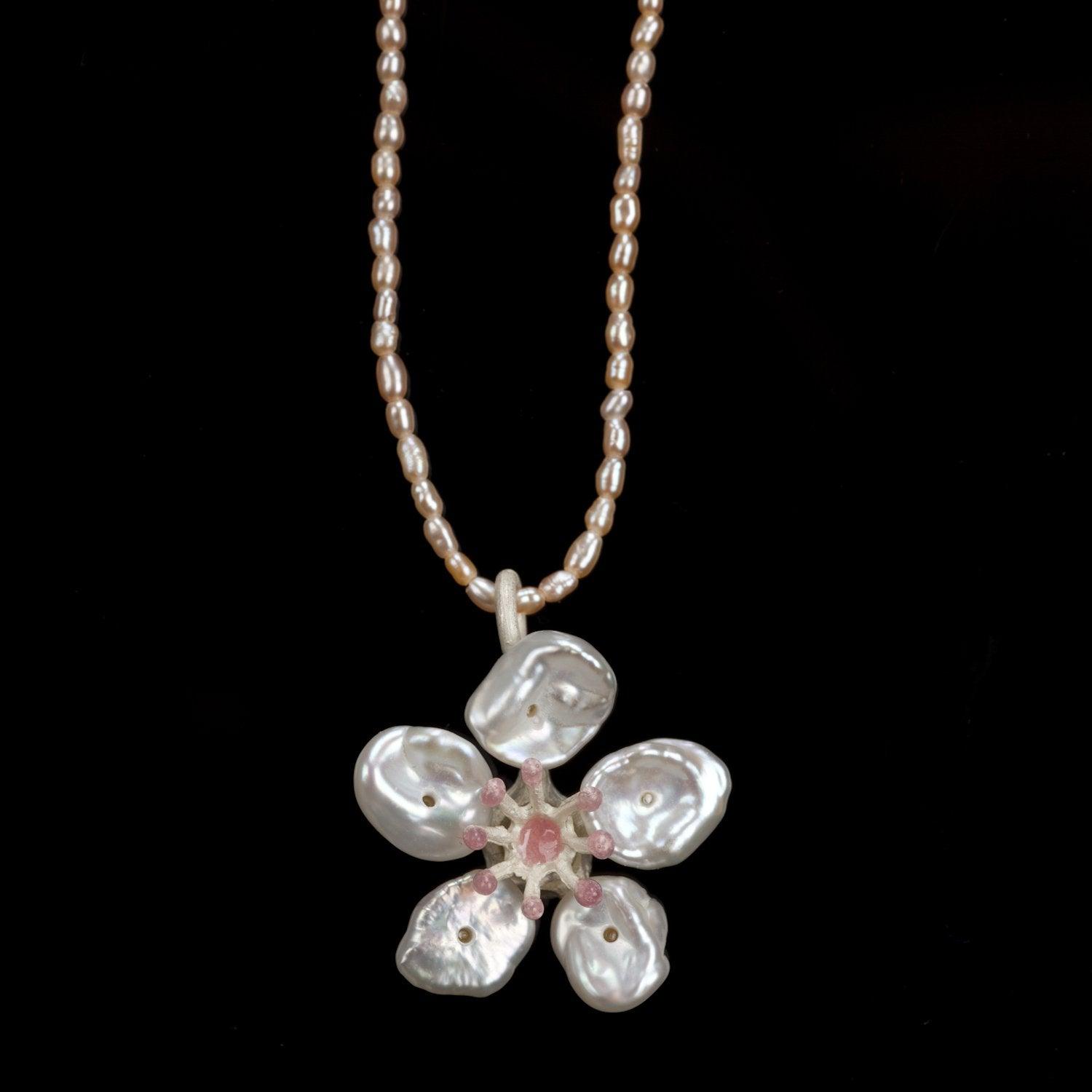 Cherry Blossom Pendant - Single Flower - Michael Michaud Jewellery