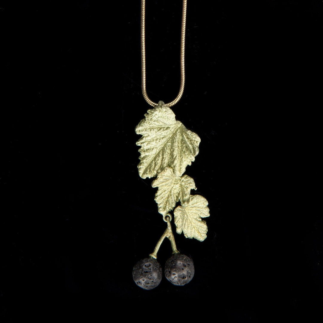 Blackcurrant Pendant - Leaves - Michael Michaud Jewellery