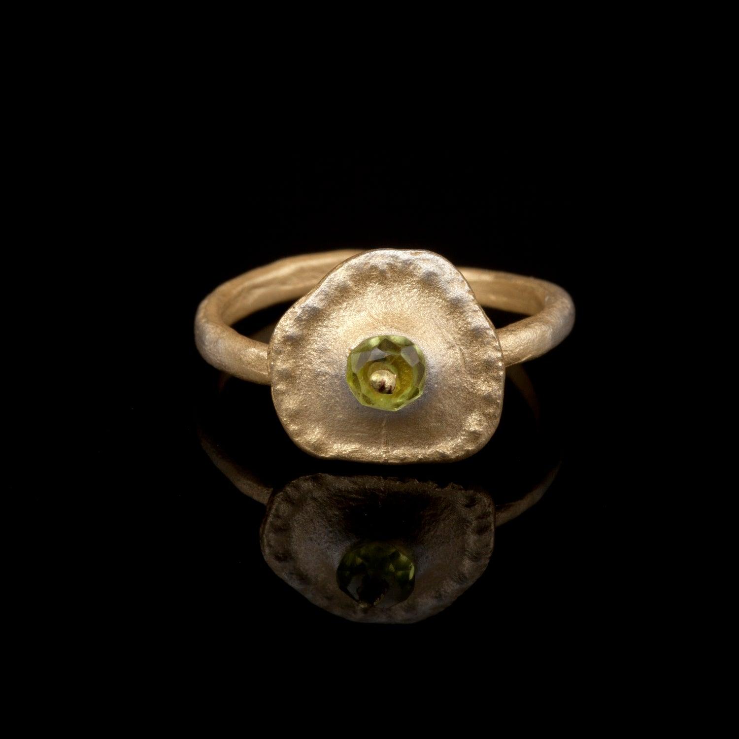 Sea Urchin Single Ring - Peridot - Michael Michaud Jewellery
