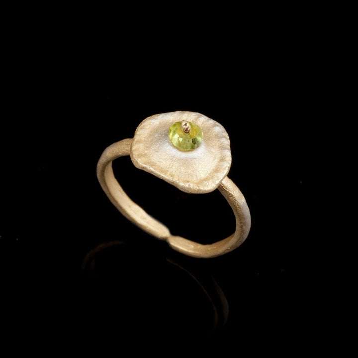 Sea Urchin Single Ring - Peridot - Michael Michaud Jewellery