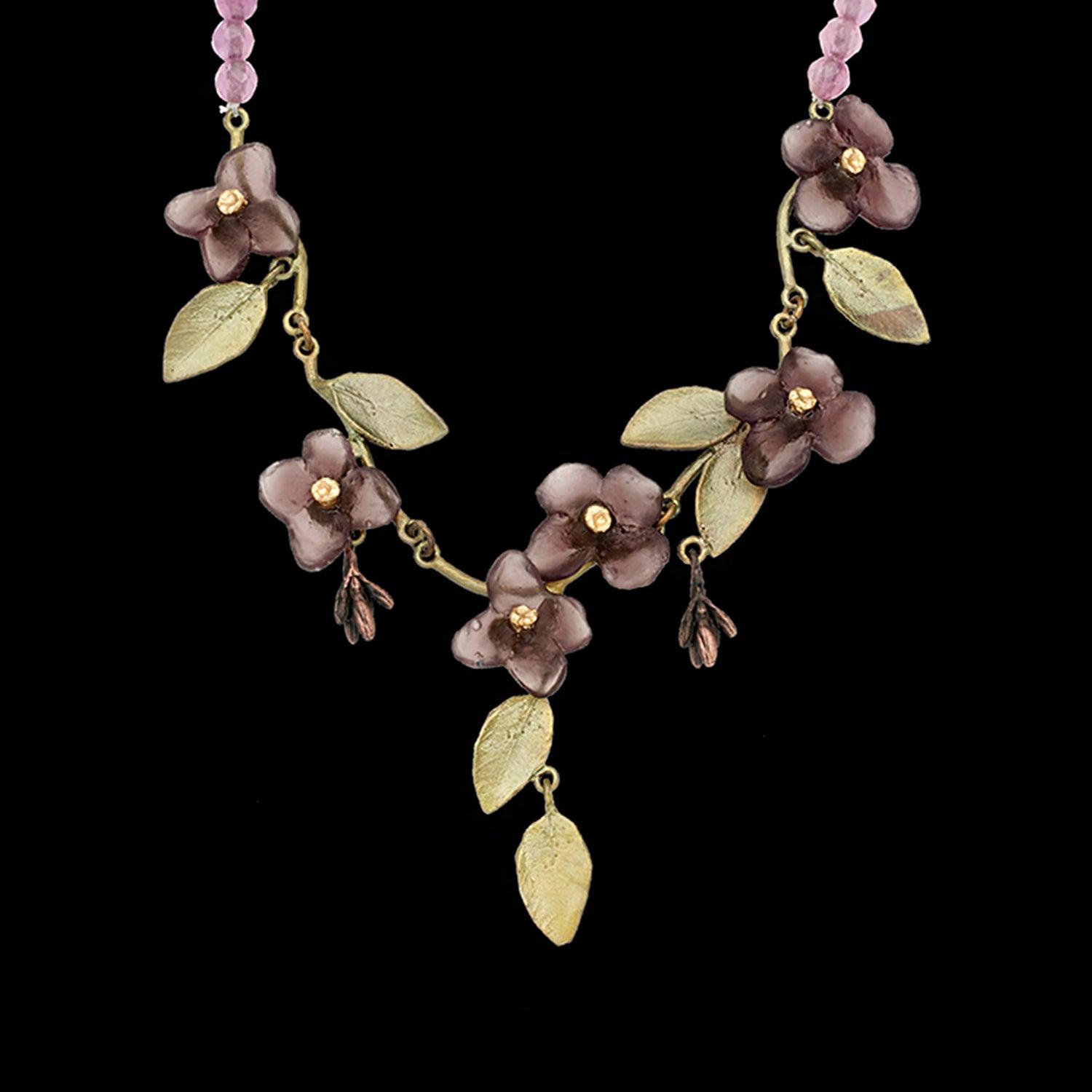 Wood of Life Necklace - Statement on Purple Jade - Michael Michaud Jewellery