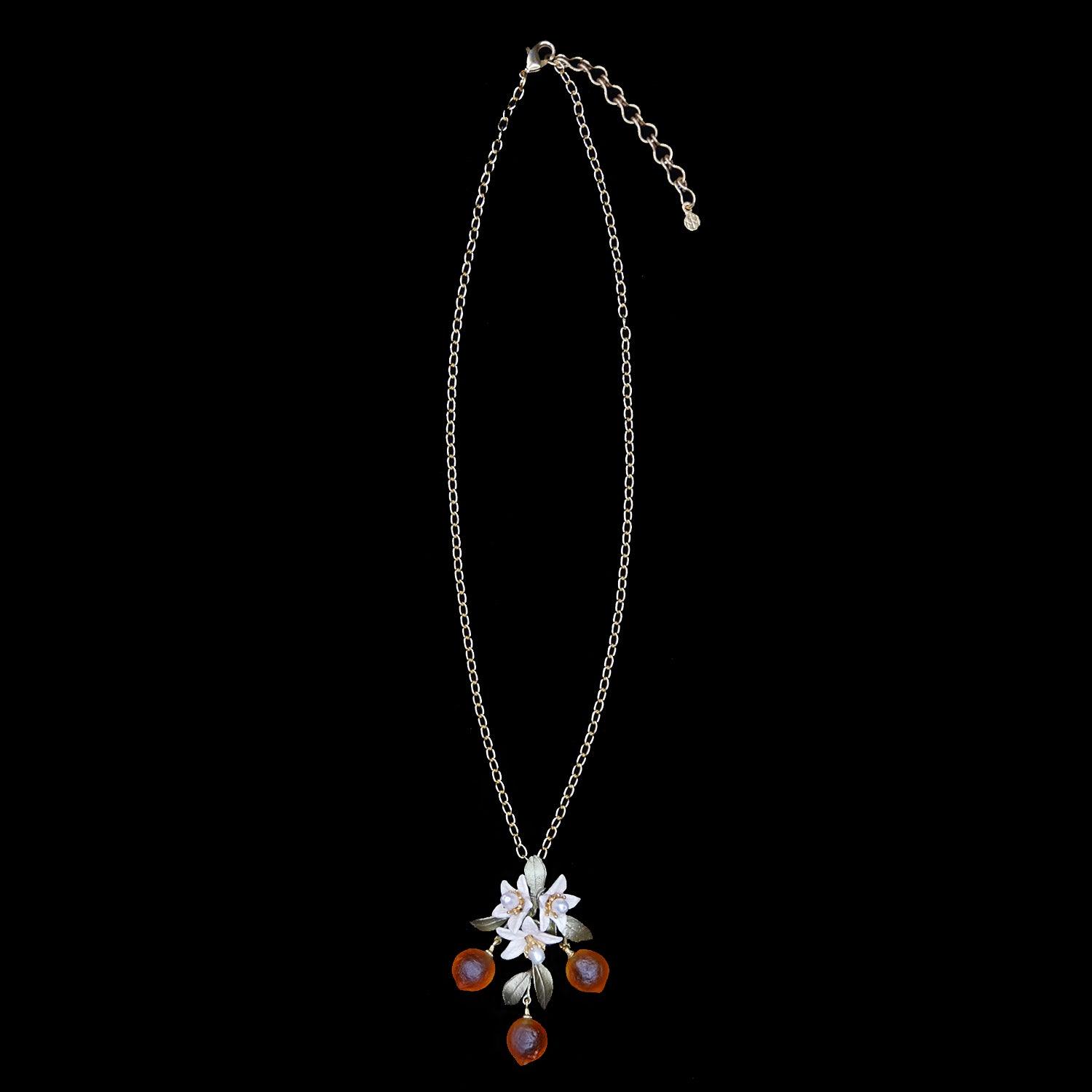 Orange Pendant - Flower Drop - Michael Michaud Jewellery