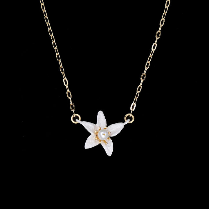 Orange Pendant - Flower - Michael Michaud Jewellery