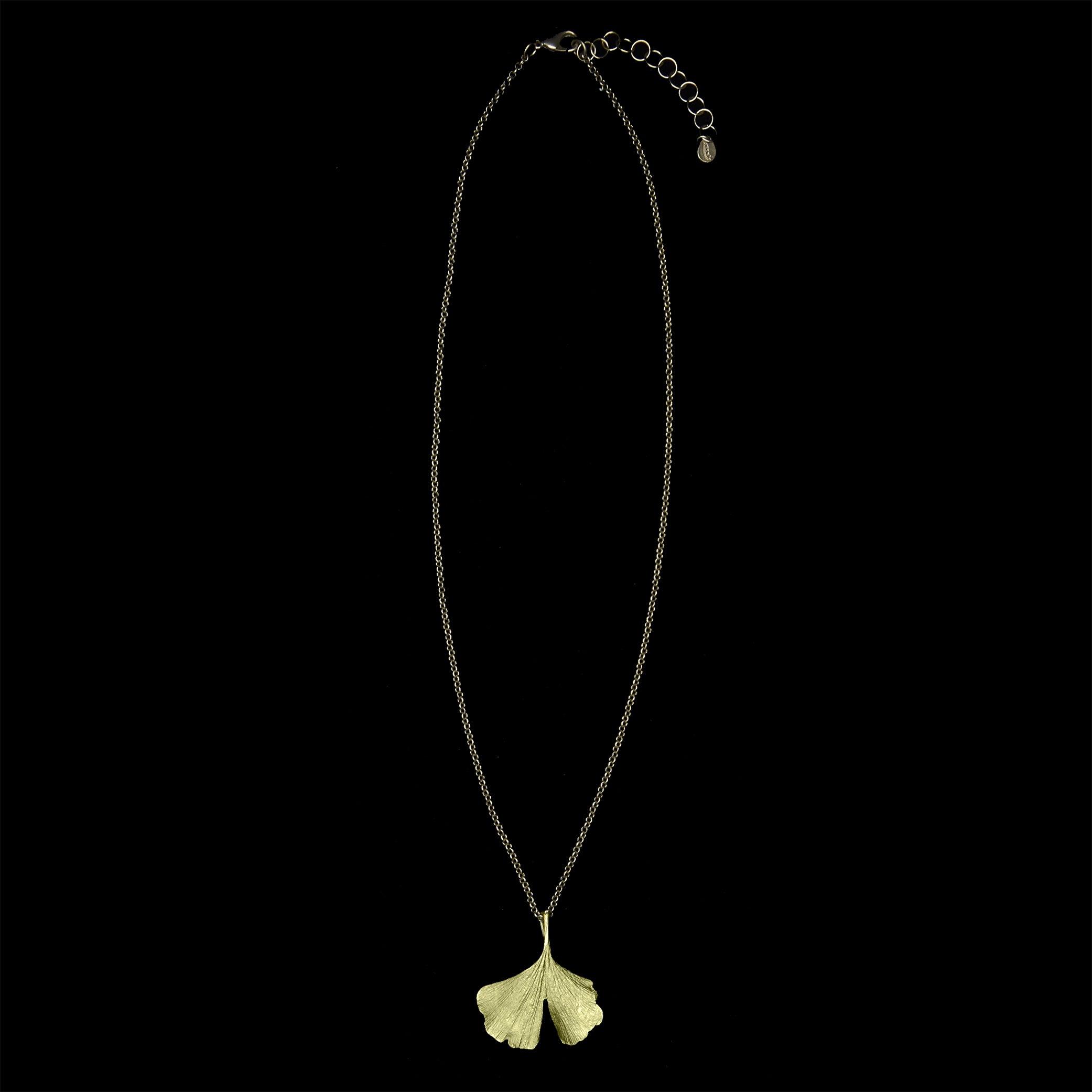 Ginkgo Pendant - Large Leaf - Michael Michaud Jewellery