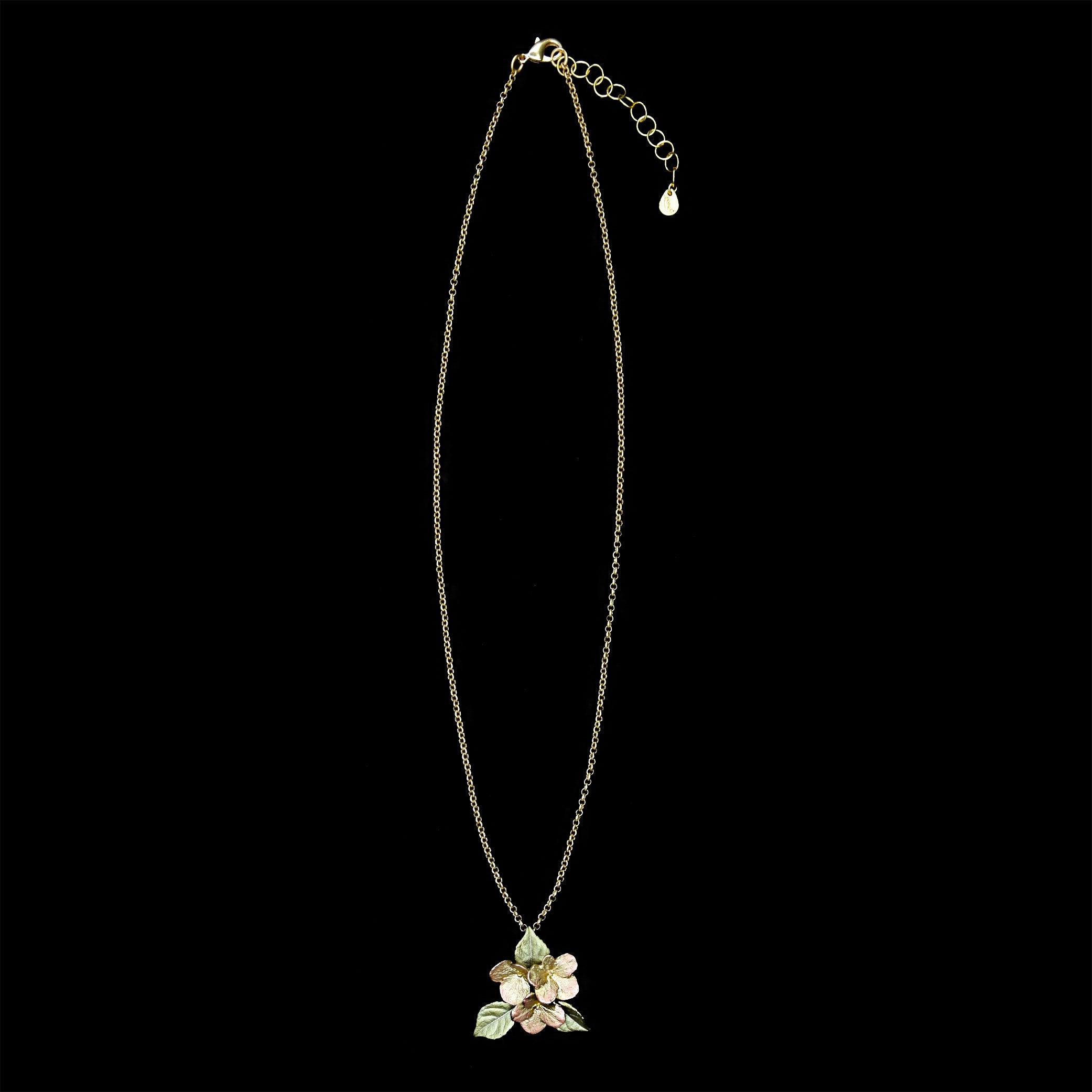 Hydrangea Pendant - Leaves - Michael Michaud Jewellery