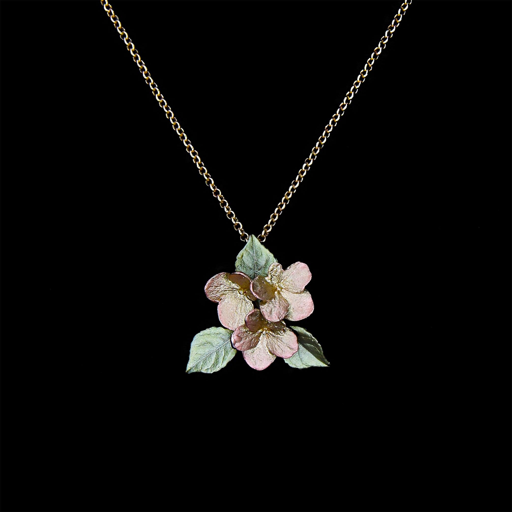 Hydrangea Pendant - Leaves - Michael Michaud Jewellery