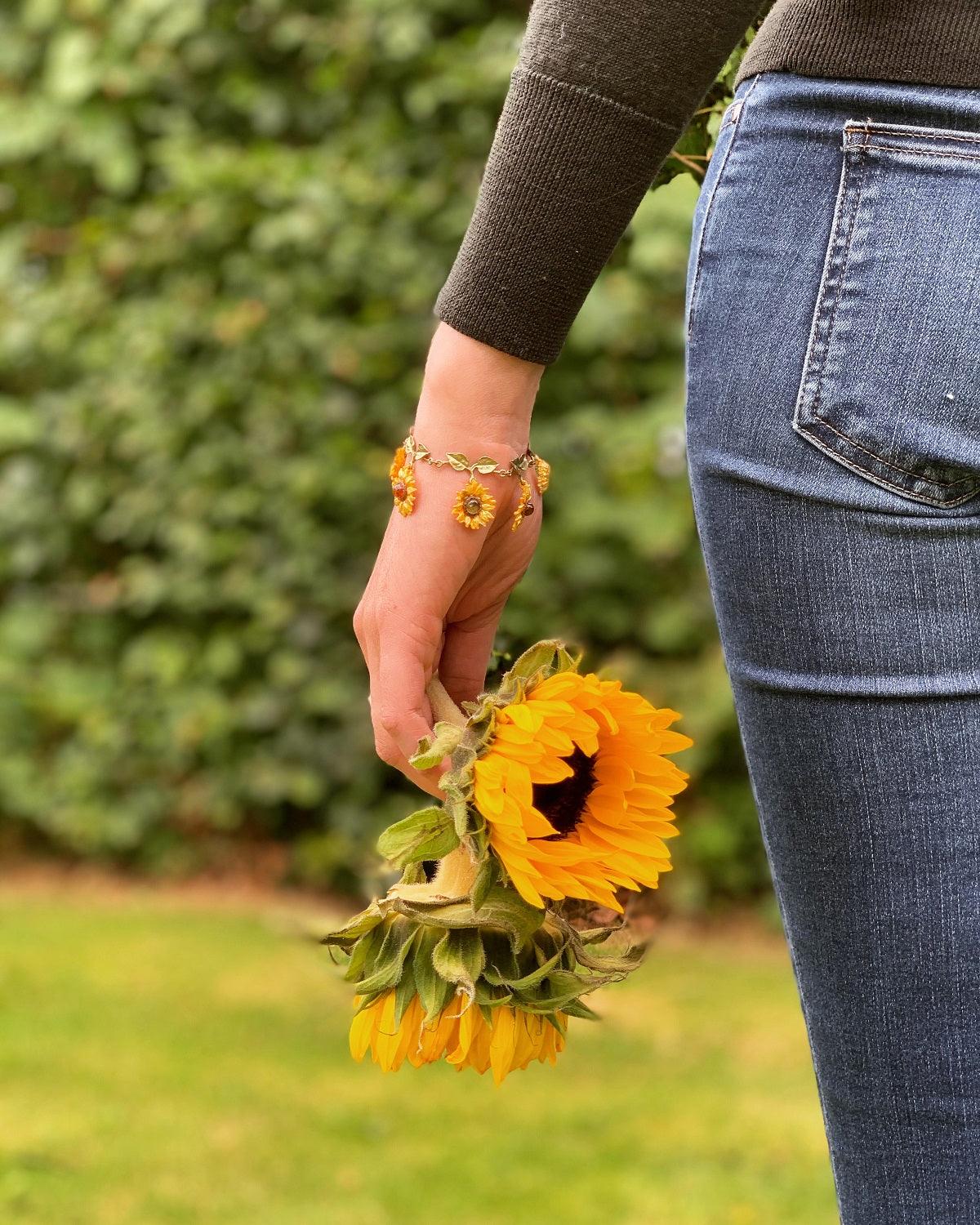 Van Gogh Sunflower Bracelet - Michael Michaud Jewellery