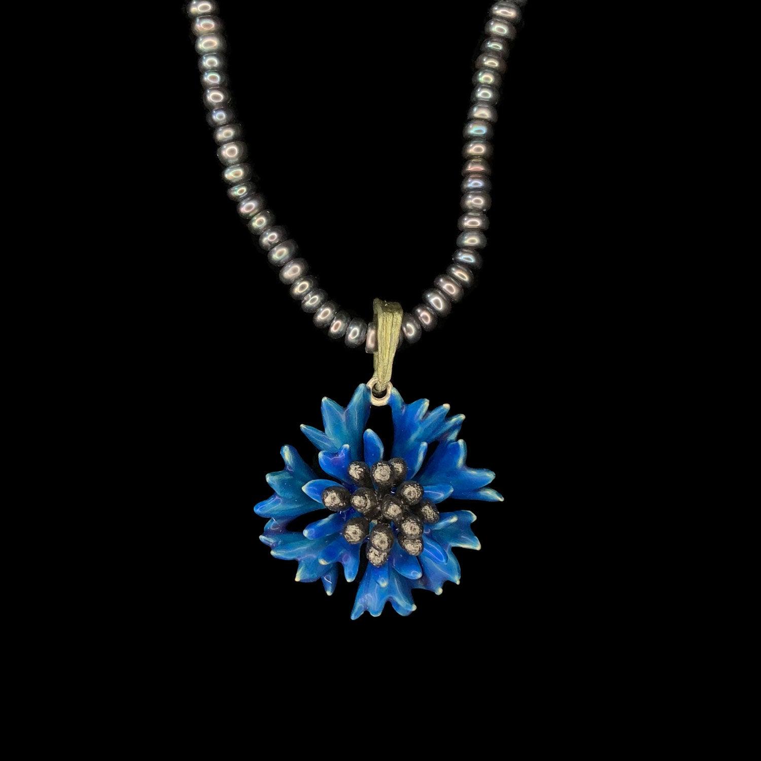 Blue Cornflower Necklace - Michael Michaud Jewellery