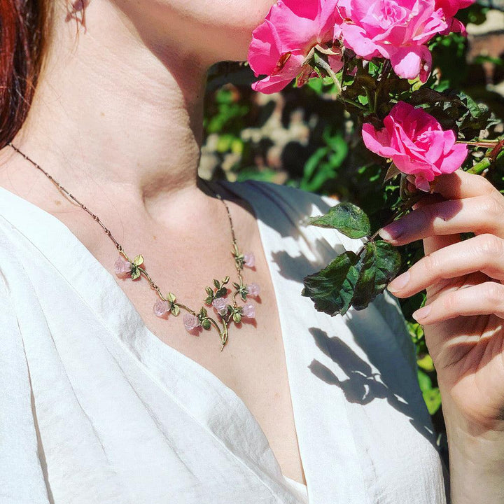 Blushing Rose Necklace - Vines - Michael Michaud Jewellery